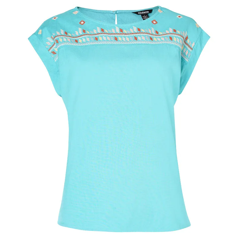 Sherpa Womens Tharu Short Sleeve Top Azul Namaste